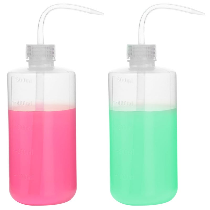 stonylab Chemical Wash Bottle, 2-Pack Plastic Safety Lab Squeeze Wash Bottle, LDPE with Narrow Mouth, 500 ml (16 oz)/2 Bottle - Image 2